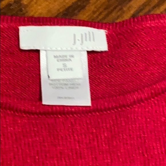J.Jill red and white knit tunic - Picture 3 of 4